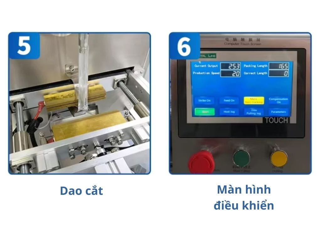 Chi tiết máy đóng gói thạch Collagen