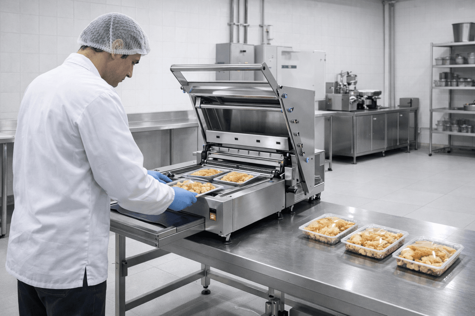 Máy đóng gói bán tự động cho xưởng sản xuất nhỏ