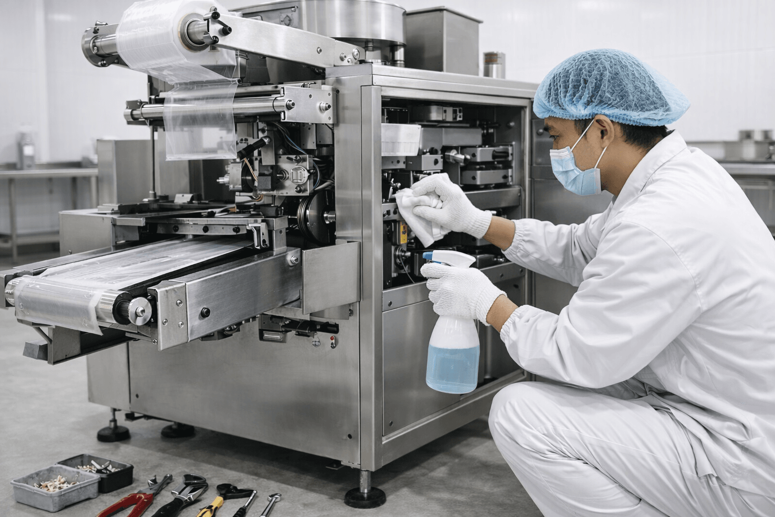 Vệ sinh máy đóng gói sau khi sử dụng