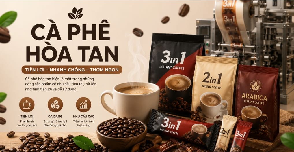 Cà phê hoà tan có nhu cầu tiêu thụ rất lớn
