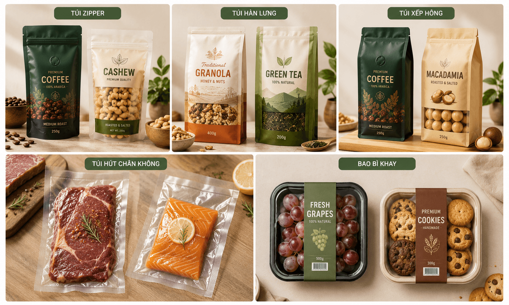 Các loại bao bì phổ biến hiện nay