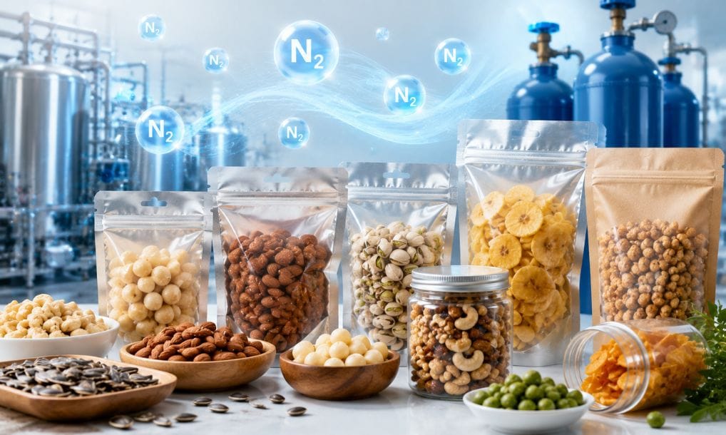 Khí nitơ trong đóng gói thực phẩm