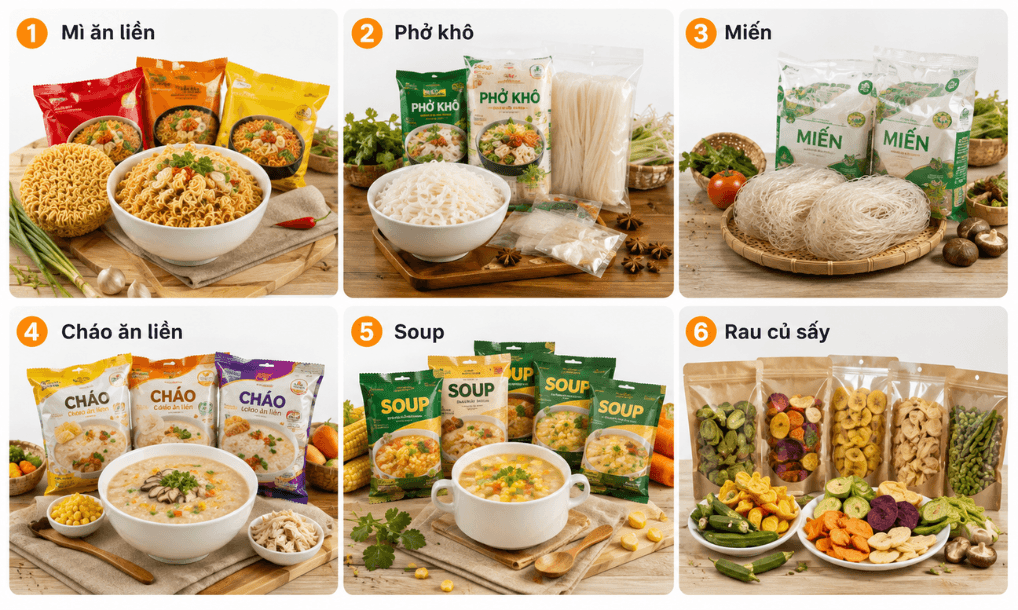 Các loại thực phẩm ăn liền
